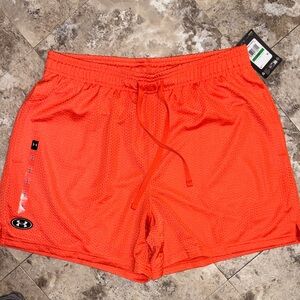 NWT - Men’s Under Armour Vibrant Orange Athletic Shorts - Large